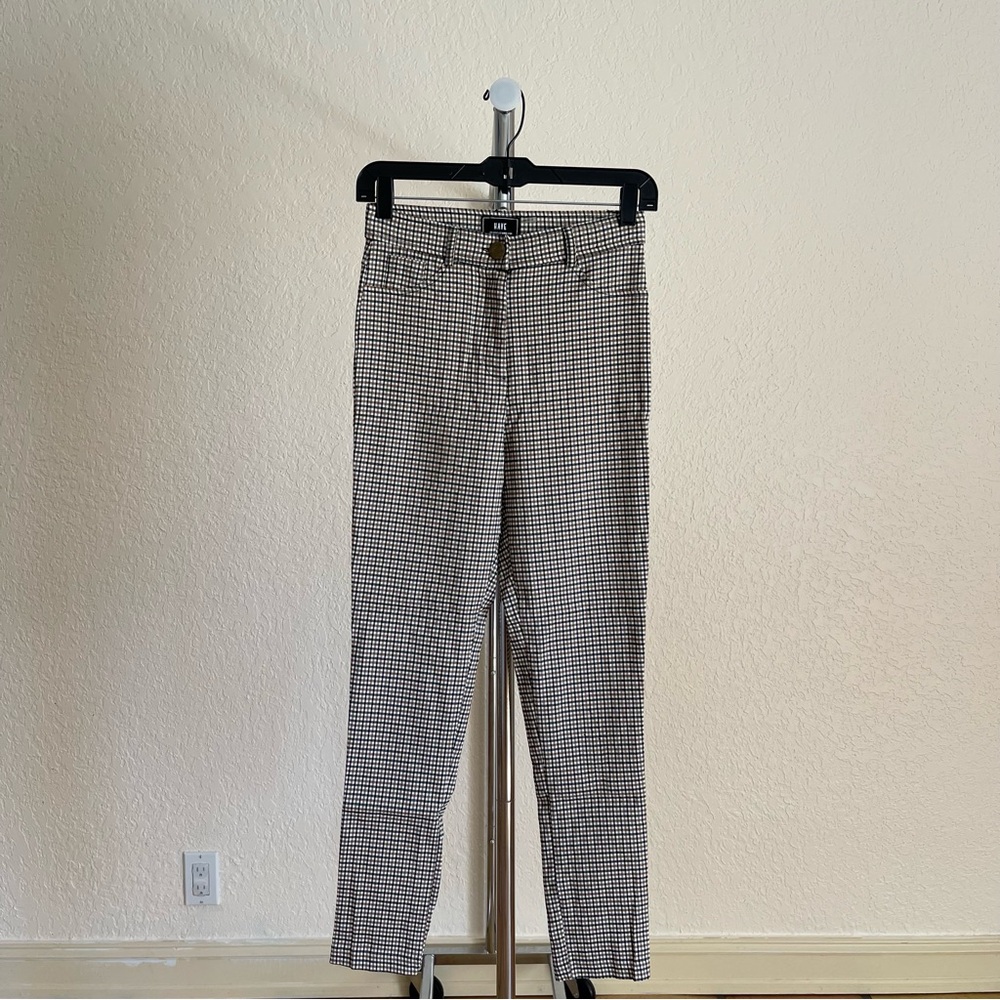 Black & White Plaid Skinny Pants